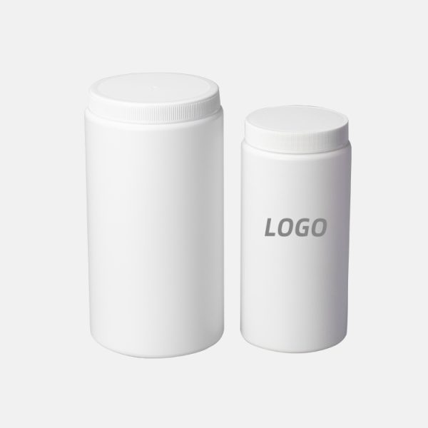 Empty white medicine bottle Manufacturer Wide Mouth Jar Protein Powder Container 1000CC