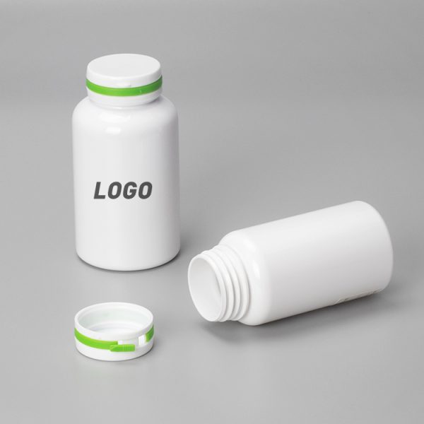 Customized HDPE White Supplement Plastic Bottle 100CC