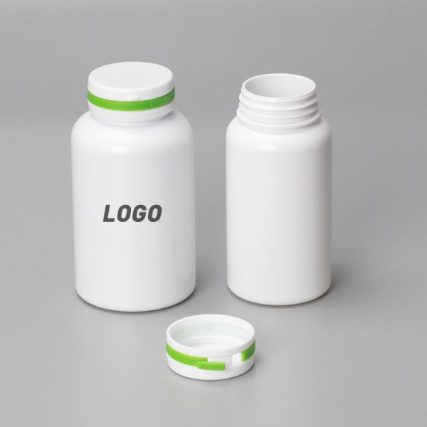Plastic Pill Bottles Customized White Food Supplement Bottle 150CC