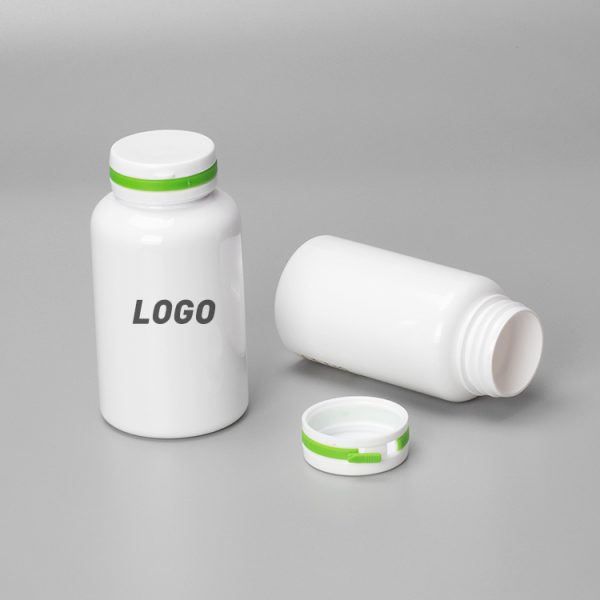 Plastic Pill Bottles Customized White Food Supplement Bottle 120CC