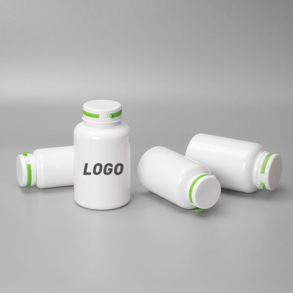 Plastic Pill Bottles Customized White Food Supplement Bottle 200CC