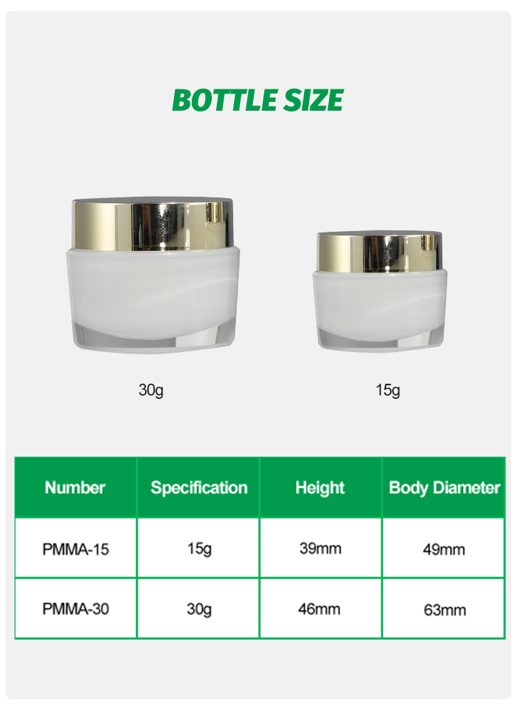 翔临详情页2改动版 06 1 - Cosmetic Packaging Plastic Acrylic Cream Container With Gold Caps 30g