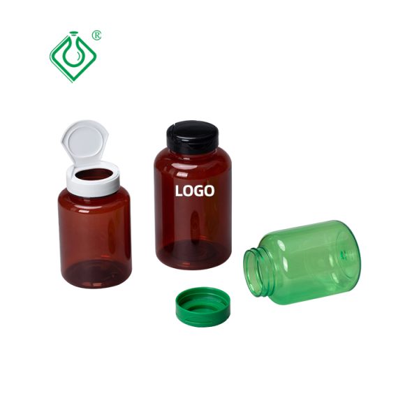 Medicine Bottle PET Material Food Grade Container Manufacture 300CC
