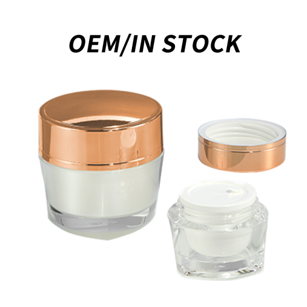 Wholesale Cosmetic High-Quanlity Arcylic Round Packaging Jars For Lotion 50g