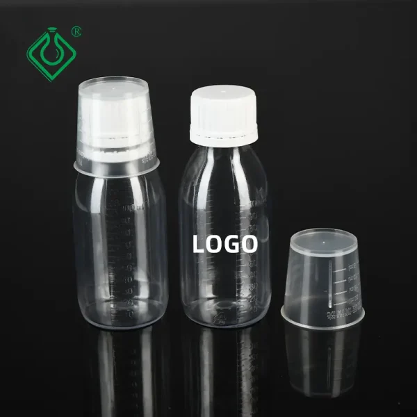 Wholesale 100CC High Quality Vitamin Oral Liquid Bottle with measurement cap suppliers