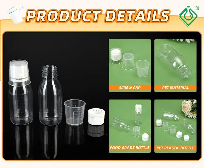 Vitamin Oral Liquid Bottle6 - Wholesale 100CC High Quality Vitamin Oral Liquid Bottle with measurement cap suppliers