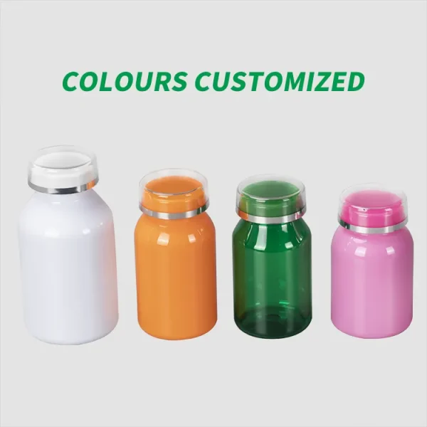 Customized PET plastic bottle for vitamins in various colors suppliers