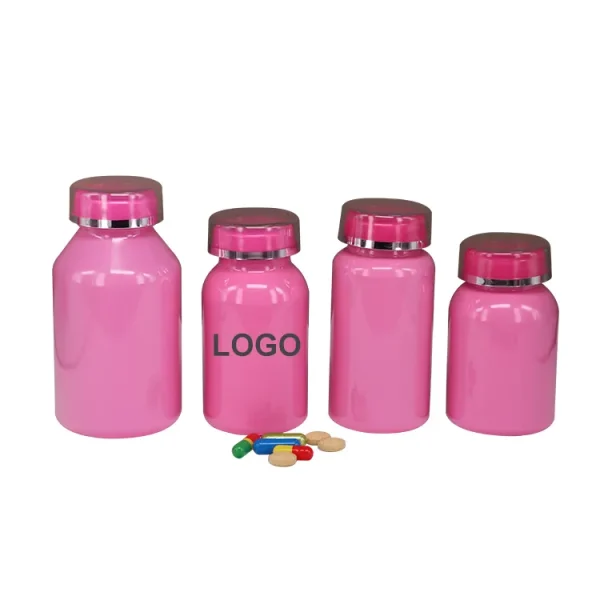 Customized PET plastic bottle for vitamins in various colors suppliers