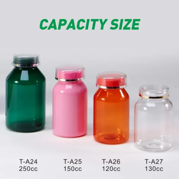 Customized PET plastic bottle for vitamins in various colors suppliers